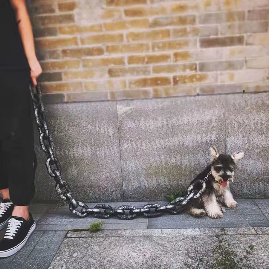 the IRONGRIP FUN CHAIN - Simulated Iron Chain, Dog with Dog Chain Traction Rope, Dog Rope, Funny Outdoor Plastic Thick Chain