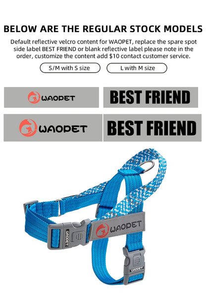 Large Pet Dog Reflective Harness Cat Chest Strap Adjustable Small Medium Dog Puppy Harness Vest Teddy Outdoor Walker Lead Leash