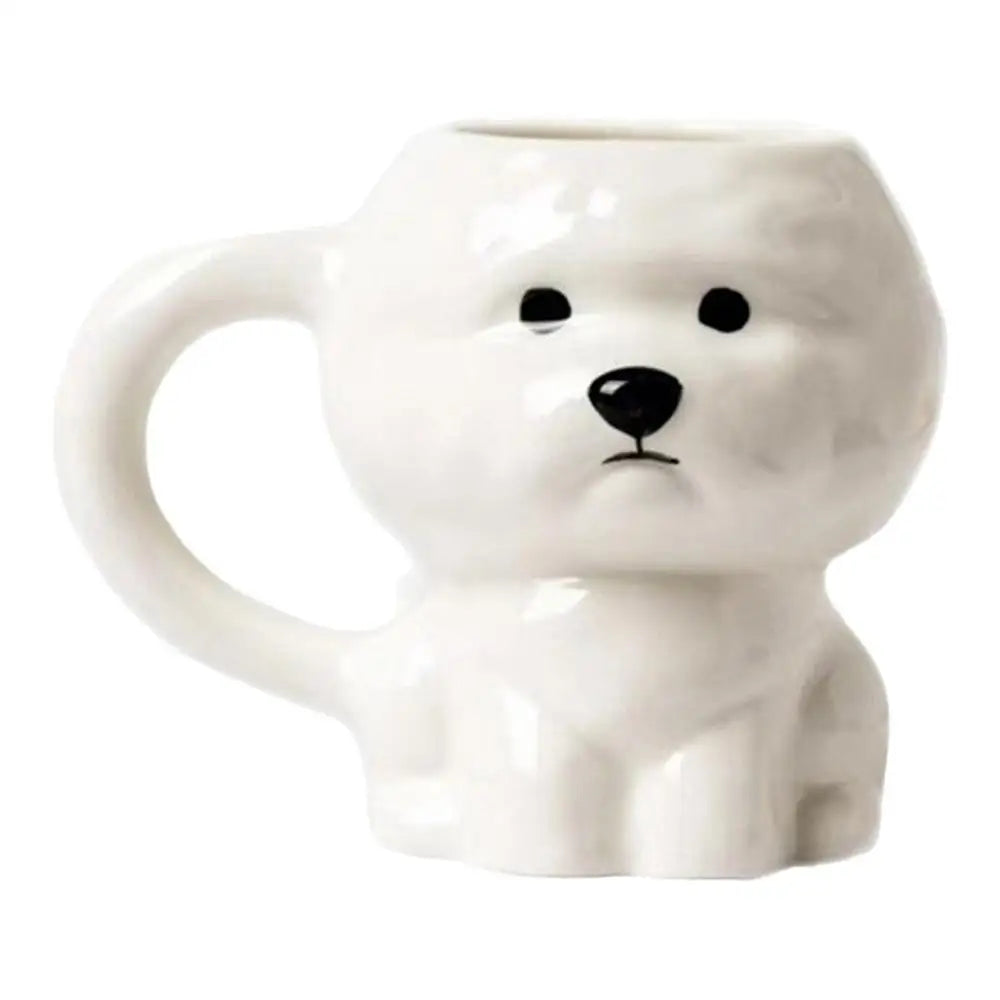 Novelty Puppy Mugs Bichon Frise Puppy Ceramic Mug Cute Creative Home Drinking Cup Coffee Cup Couple Cup Festival Gifts