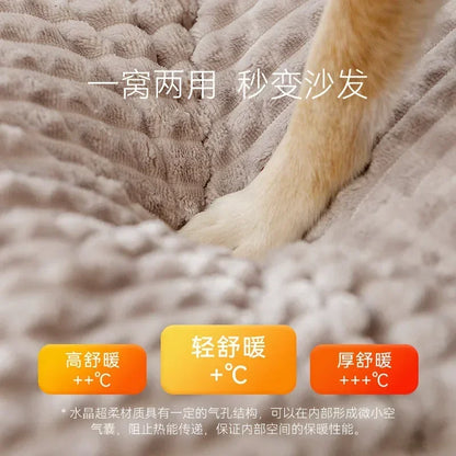 Autumn and Winter Kennel for Medium and Large Dogs, Large Kennel, Warm and Thickened Mat, Cat Sleeping Mat Pet Cat Nest