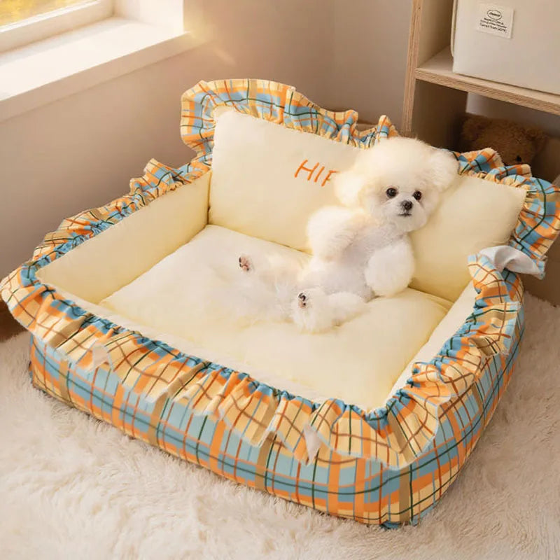 Autumn and winter puppy sleeping mat, seasonal pet small sofa, dog bed, dog mat, cat nest, pet nest