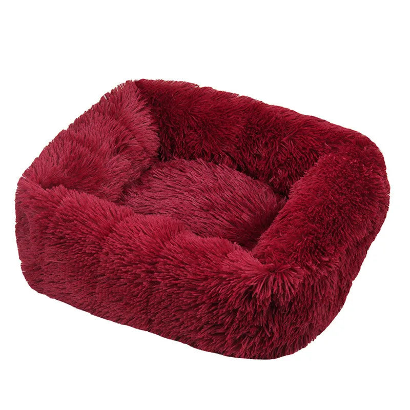 Luxury Dog Bed Square Dog Beds Long Plush Dog Mat Beds for Small Medium Large Dogs Supplies Pet Dog Calming Bed Washable Kennel