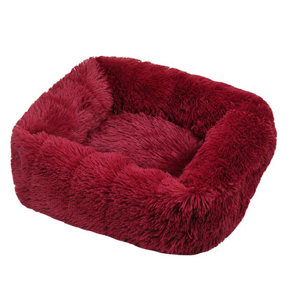 Luxury Dog Bed Square Dog Beds Long Plush Dog Mat Beds for Small Medium Large Dogs Supplies Pet Dog Calming Bed Washable Kennel