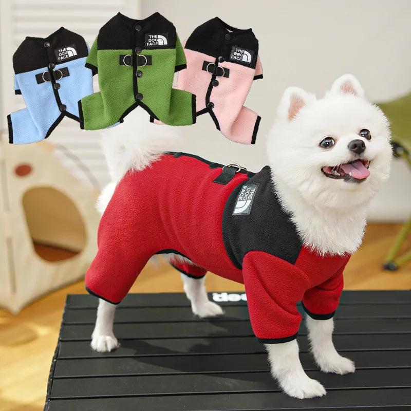 Pet Dog Clothes Soft Warm Fleece Dogs Jumpsuits Pet Clothing for Small Dogs Puppy Cats Clothes Chihuahua Yorkshire Costume Coat