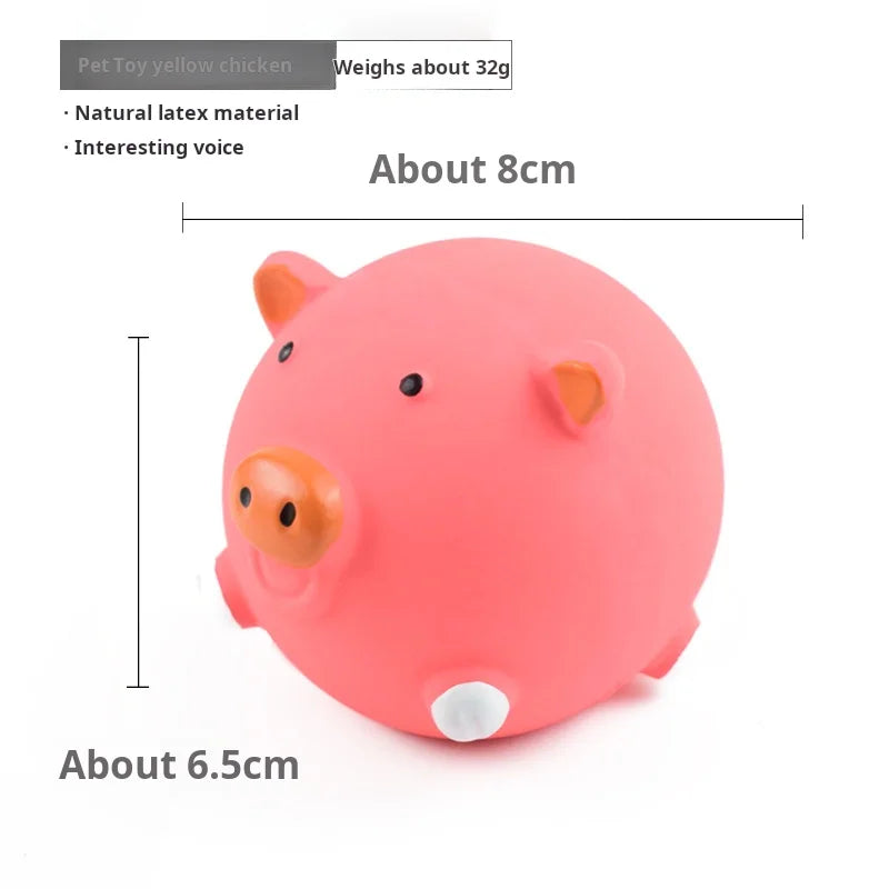 Animals Design Durable Dog Chew Toys Pigs, cows, chickens, Tough Squeaky Dog Grinding Teeth Toys,Pet latex to clean teeth toys