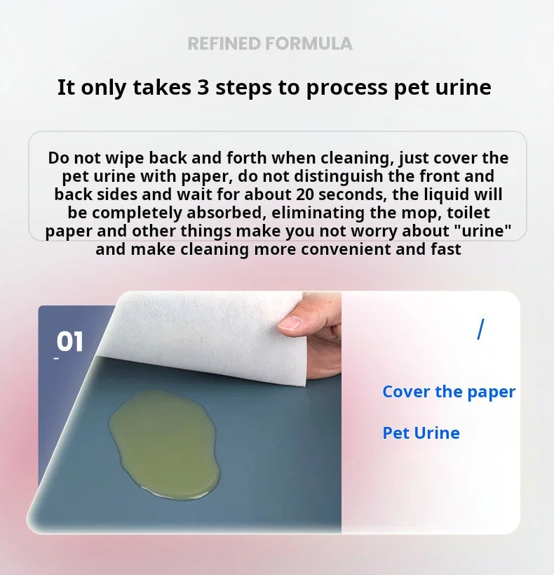 50pcs Dog＆Cat Urine Absorption Paper Pet Urine Absorption Sheets Puppy Specific Disposable Absorbent Diapers Urine Wiping Paper