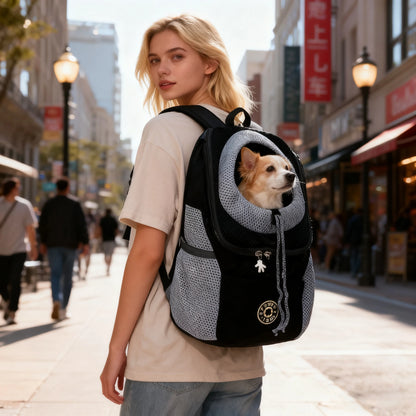 Dog Carrier Backpack for Pets, Thickened Sponge Pet Front-Facing Dog Carrier Backpack, Portable Puppy Transport Dog Bag
