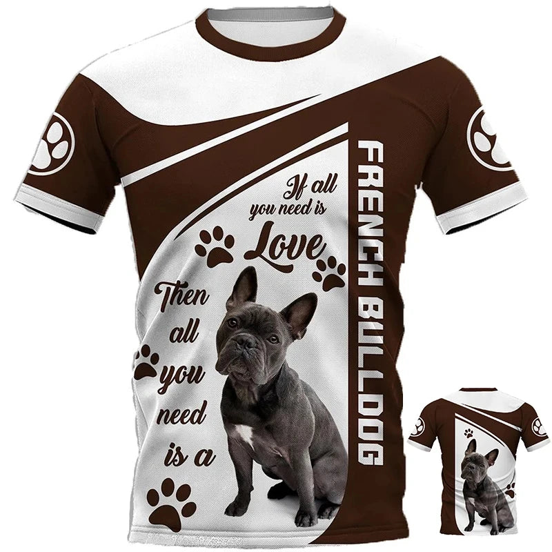 the ALPHAS - Fashion Men's Sports T-Shirt, Dutch Belgian Shepherd 3D Print Outdoor Casual Clothing, Pet Dog Work Uniform, Short Sleeve Tops
