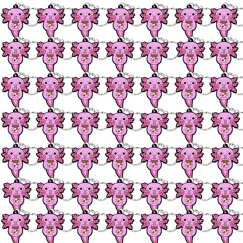 50PCS Cute Animal Keychain knife Ducks Dogs Cats Keyring for Women Men Kids Handbag Cool Car Key Accessories Friends Key Gifts