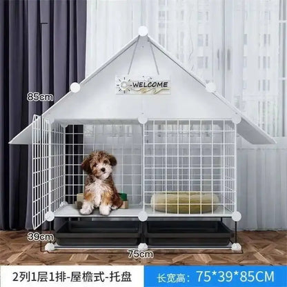the BANGKOK BARKER - Fences Simple Kennel, Iron Teddy Living Room, Creative Doghouses, Pet Indoor Balcony Home, Pomeranian Puppy Courtyard Pet Cage