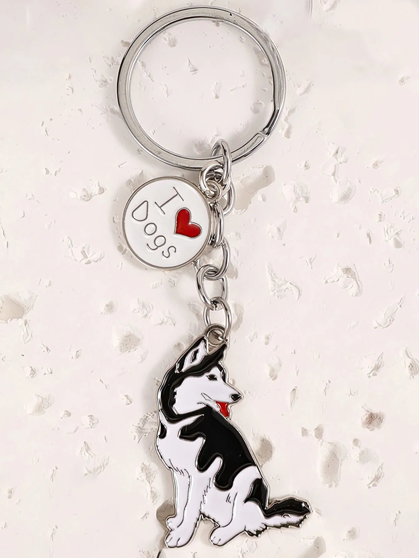 Pet dog car keychain pendant creative metal accessories key ring holiday gifts