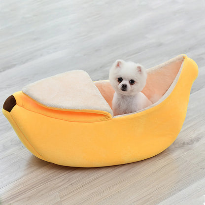 Creative Banana Cat Bed House Funny Cute Cozy Cat Mat Beds Warm Durable Portable Pet Basket Kennel Dog Cat Cushion