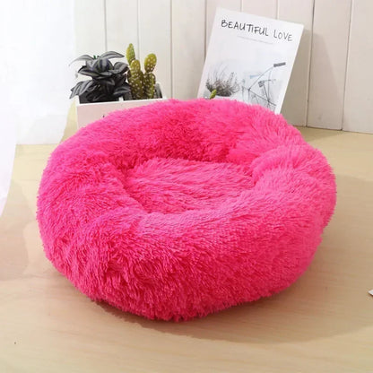 Round  Dogs Bed Cat Bed House Kennel Pet Mats Soft Long Plush Mat Pet Warm Basket Cushion Cats House Sofa Machine Wash Kennel