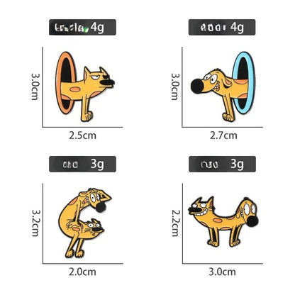 Animal Brooch Cute Cartoon Yellow Dog Metal Badge Small Accessories Wholesale Decorative Brooches Hat Pins for Backpacks Cap Pin