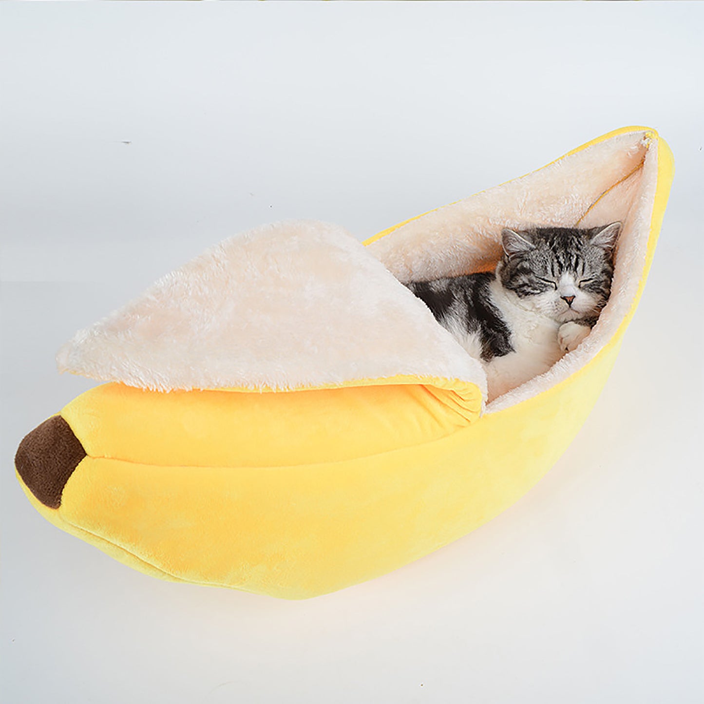 Creative Banana Cat Bed House Funny Cute Cozy Cat Mat Beds Warm Durable Portable Pet Basket Kennel Dog Cat Cushion