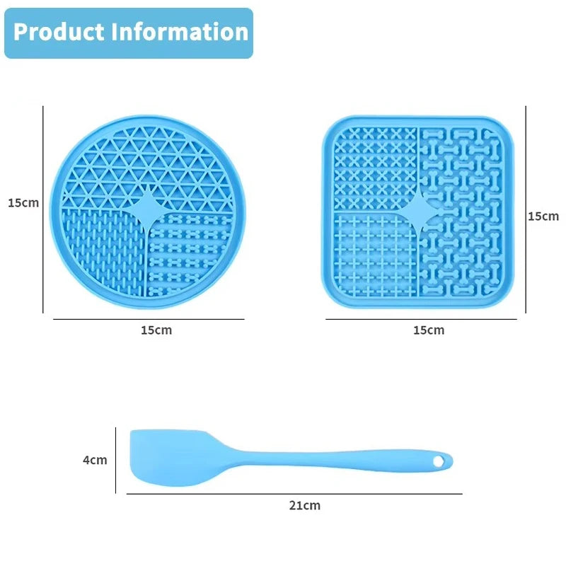 Dog Slow Feeder Mat,Relieve Anxiety Lick Pad for Small Animal Training Calming With Suction Cup Peanut Butter Snacks Lick Bowl