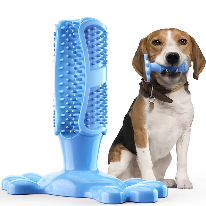 Pet Dog Cactus Interactive Rubber Bite Resistant Chew Toys Small Large Dogs Tooth Cleaning Toothbrush Treat Dispenser Molar Toy