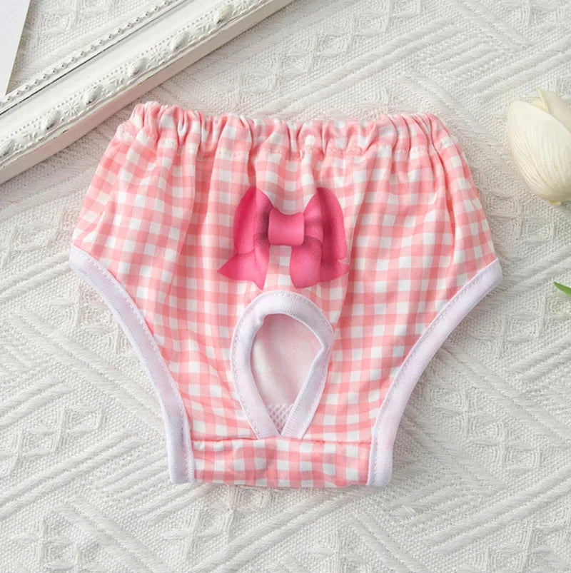 3PCs/Set Reusable Female Dog Diapers Warps Washable Dog Physiological Pants Breathable Pet Menstruation Pants for Small Dogs
