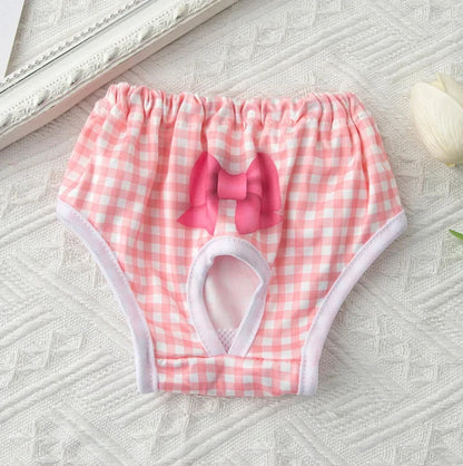 3PCs/Set Reusable Female Dog Diapers Warps Washable Dog Physiological Pants Breathable Pet Menstruation Pants for Small Dogs
