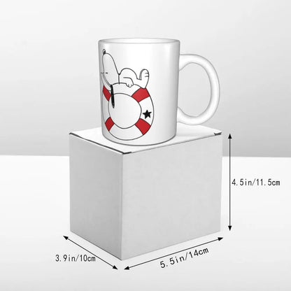 Manga Snoopy Woodstock Cartoon Dog Coffee Mug DIY Customized Ceramic Tea Milk Mug