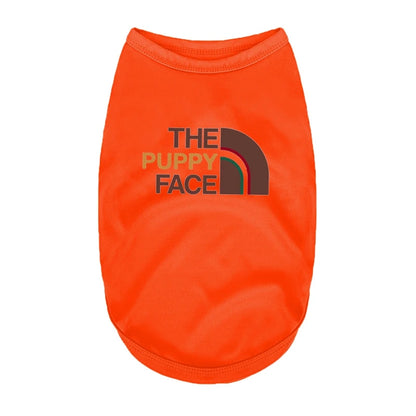 the PUPPY FACE - Dogs Shirt Vest Clothes, Cotton Fashion Summer Puppy, York/Frenchie/French Bulldog/Chihuahua, Small/Medium Breeds Costume T-Shirt