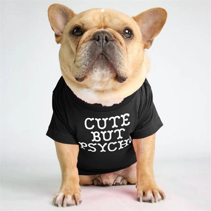 Spring Summer Pet Dog Clothes Round Neck T-shirt for Small Dogs French Bulldog Shiba Inu Puppy Pullovers Letter Print Vest