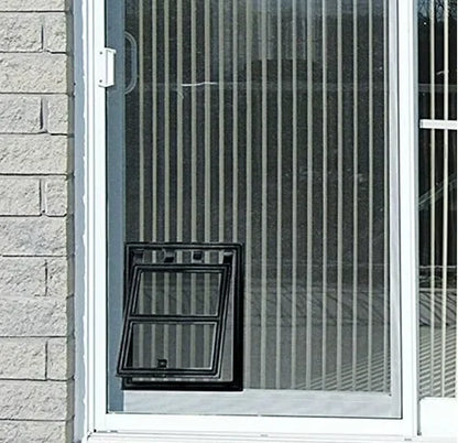 Pet Screen Door Home Lockable Cat Screen Door Plastic Pet Dog Door for Mosquito Proof Screen Window Security Flap Gate Dog Fence