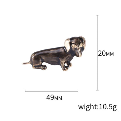 Classic Rhinestone Dog Brooches for Women Enamel Animal Pins Necklace Office Party Friend New Fashion Gifts Jewelry Accessories