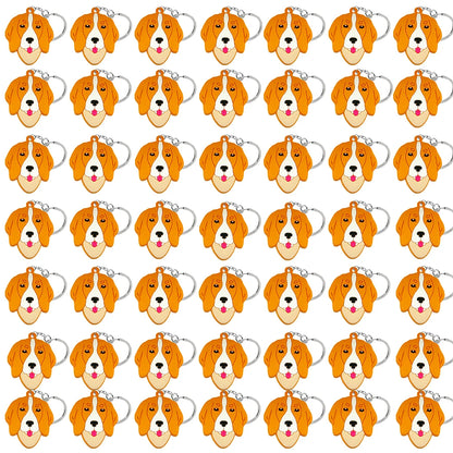 50PCS Cute Animal Keychain knife Ducks Dogs Cats Keyring for Women Men Kids Handbag Cool Car Key Accessories Friends Key Gifts