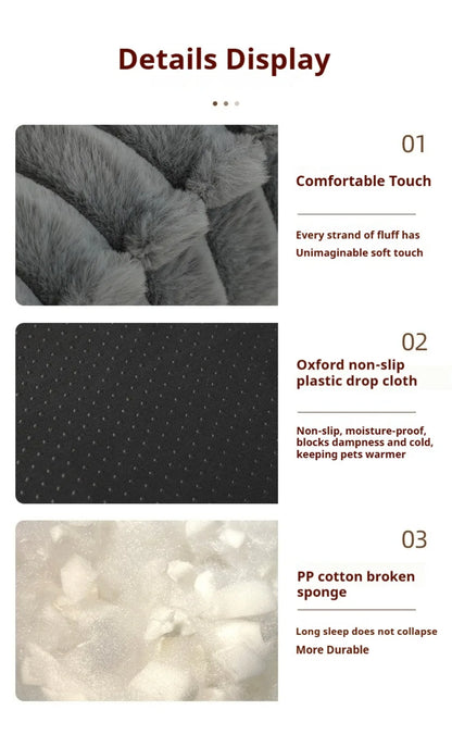 Pet Cat Dog Bed Square Plush Cat Mat Pet Cushion Winter Thickened Orthopedic Pet Mat Soft And Comfortable Cat Bed Pets Supplies