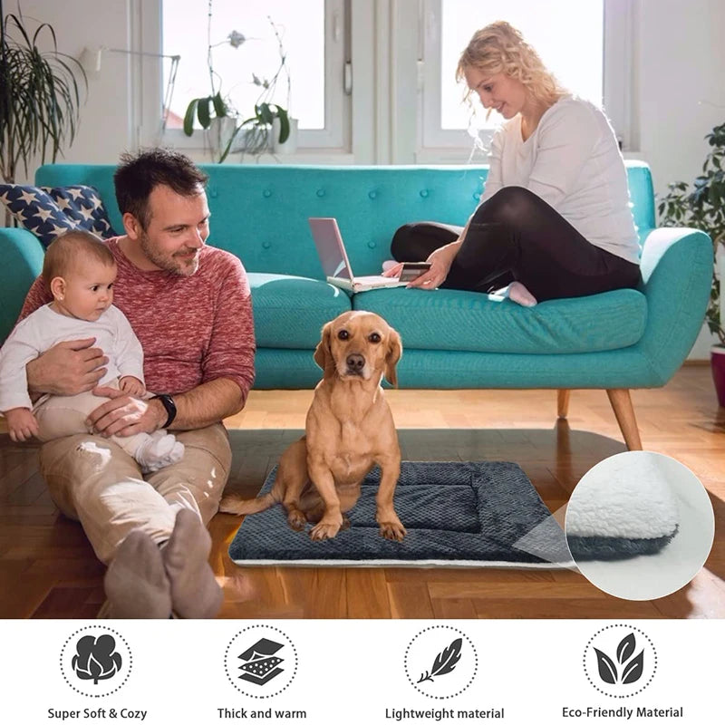 New Dog And Cat Sleeping Mat Super Soft Dog And Cat Pet Blanket Flannel Autumn/Winter Cold And Warm Mat Pet Supplies Washable