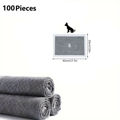 the ABSORBENT DOG PADS - 100/50/40/20PCS Absorbent Dogs Diapers, Disposable Puppy Training Pee Pads, Quick Dry Bamboo Charcoal Surface Mat, Clean Cushion
