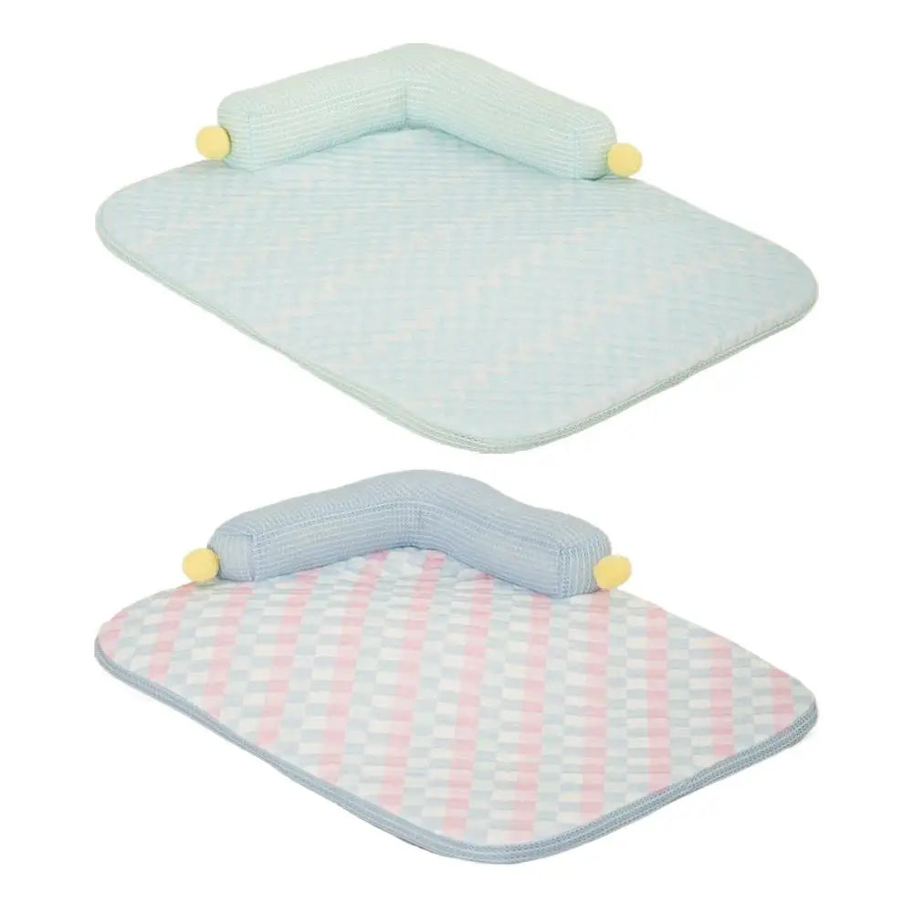 Spring and Summer Upgraded Pillow Sofa Pet Nest, Ice Silk Cat and Dog Cooling Pad, Washable Bottom Waterproof and Anti slip