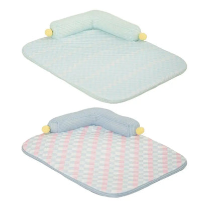 Spring and Summer Upgraded Pillow Sofa Pet Nest, Ice Silk Cat and Dog Cooling Pad, Washable Bottom Waterproof and Anti slip