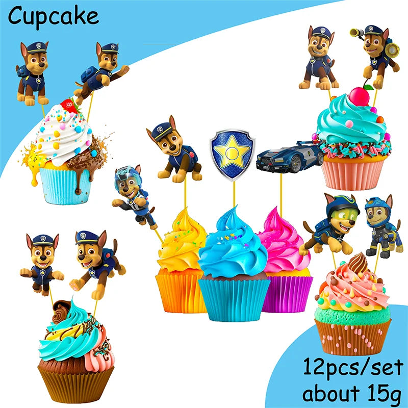 Chase Paw Patrol Birthday Party Gift Girl Party Supplies Children Favor Paper Tableware Ballon Plate Cup Table Accessories