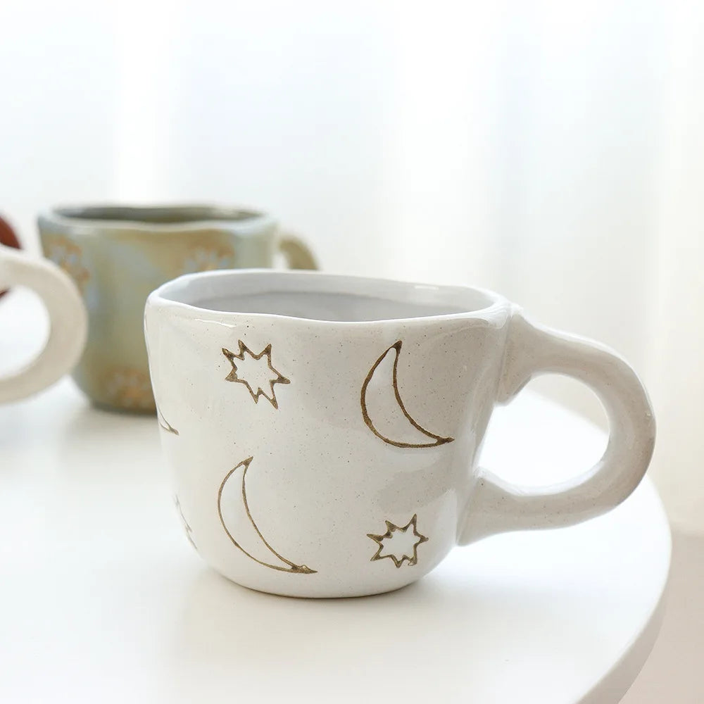 360ml Creative Cute Handmade 3D Snail Daisy Dog Cat Coffee Mugs Ceramic Funny Cartoon Animal Tea Milk Cups Unique Birthday Gift