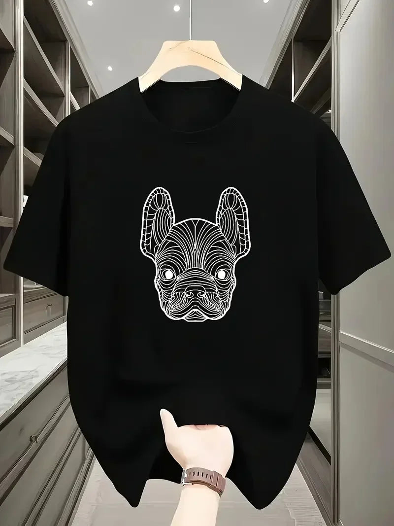 the PUG ART - Men's Short-Sleeved, Sporty and Loose T-Shirts, Suitable for Men Who Wear Large-Sized Quick-Drying and Breathable T-Shirts