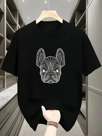 the PUG ART - Men's Short-Sleeved, Sporty and Loose T-Shirts, Suitable for Men Who Wear Large-Sized Quick-Drying and Breathable T-Shirts