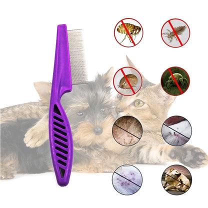 the FLEA REMOVER COMB - Gentle Nits Flea Eggs Remover Brush for Small Dog, Fine Toothed Pet Puppy Eye/Belly Comb, Untangling Cat Hairs Product