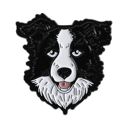 Cute Golden Retriever Border Collie Beagle Collie Enamel Pin Cartoon Pet Dog Animal Brooch Lapel Badge Jewelry Gifts For Friends