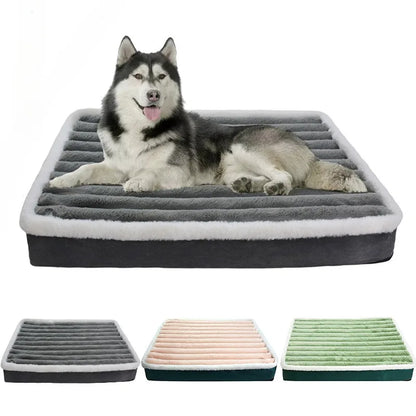 Dog Soft Bed Calming Cat Beds Pet Mattress with Removable Washable Cover Memory Foam Mat Dogs Crate Mats with Non-Slip Bottom