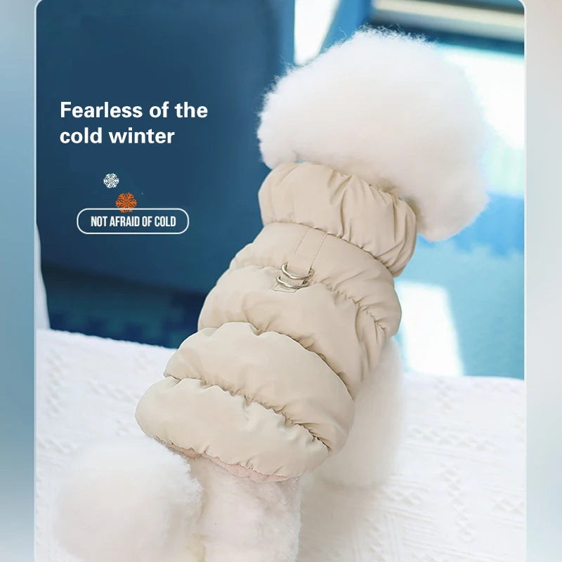 Dog Clothes With Warm Straps Cotton Jackets Pet Two-Legged Jackets Medium-Sized Dog Clothes Autumn-Winter Outfits