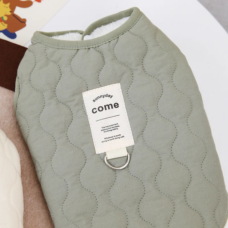 the SNUGGLEPAWS COTTON VEST - Winter Pet Dog Vest Jacket for Small/Medium Dogs/Cats, Warm Cotton Clothes, Puppy Yorkie, Chihuahua Coat, Maltese, Bulldog Apparel