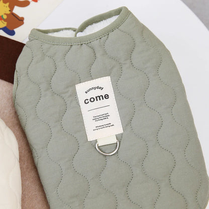 the SNUGGLEPAWS COTTON VEST - Winter Pet Dog Vest Jacket for Small/Medium Dogs/Cats, Warm Cotton Clothes, Puppy Yorkie, Chihuahua Coat, Maltese, Bulldog Apparel