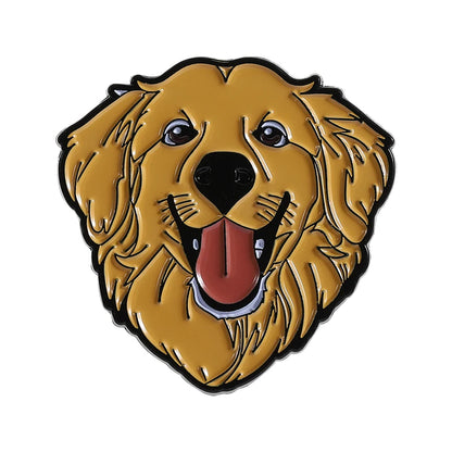 Cute Golden Retriever Border Collie Beagle Collie Enamel Pin Cartoon Pet Dog Animal Brooch Lapel Badge Jewelry Gifts For Friends