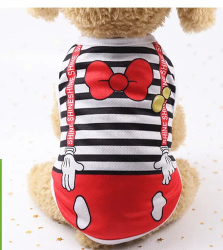 Pet Dog Clothes Cartoon Clothing Puppy Dogs Soft Vests Summer Shirt Casual T-Shirt for Small Pet Supplies