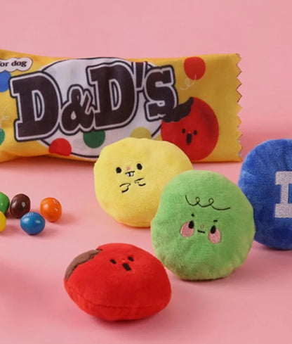 Ins Cute Tibetan Food Sound Toy Slow Food Plush Pet Toy Candy Small Dog Sniffing Food Mat Pet Dog Toy Puppy Accessories Gift