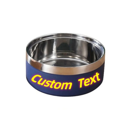 Customized Personalized 1PC Stainless Steel Round Dog Food Bowl Thickened Anti-fall Pet Rice Bowl Feeding Pet Supplies Wholesale