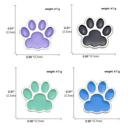 animal muticolor cat dog paw Enamel Pin Brooch Cartoons Badge for Bags Jeans Hoodies Denim Lapel Pin Jewelry Kids Best Gift