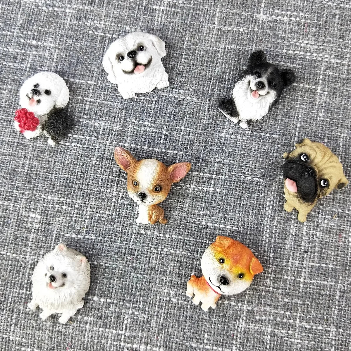 3D animal magnet refrigerator sticker simulation dog labrador Pug corgi Teddy Bichon resin Craft wall door home decoration gifts